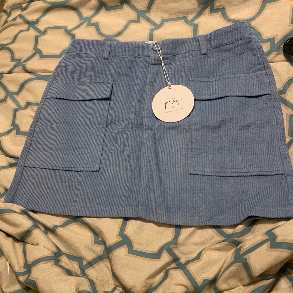 Princess Polly Henna Mini Blue Skirt